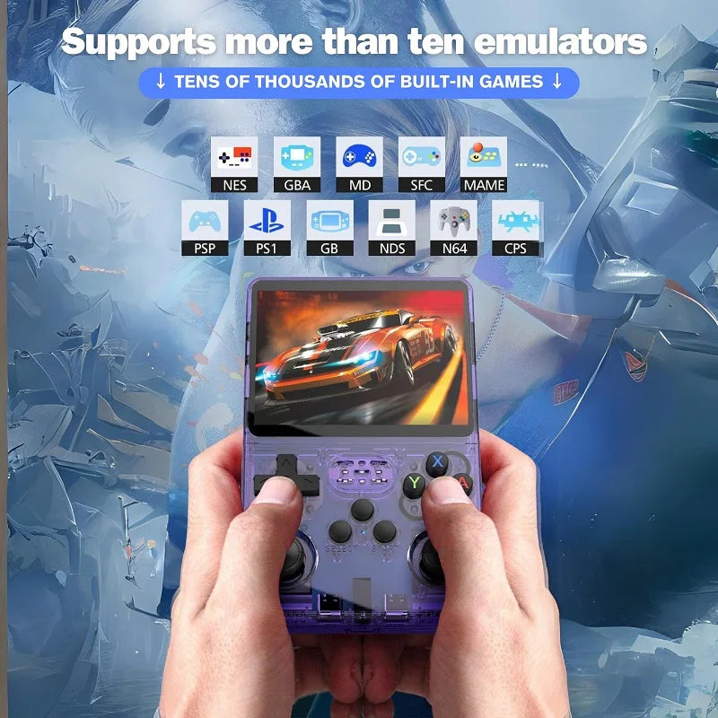 R36S Retro Handheld Game Console Original Arkos System 3.5 Inch IPS Screen Portable Pocket Video Player 64GB 128GB Kid Gift