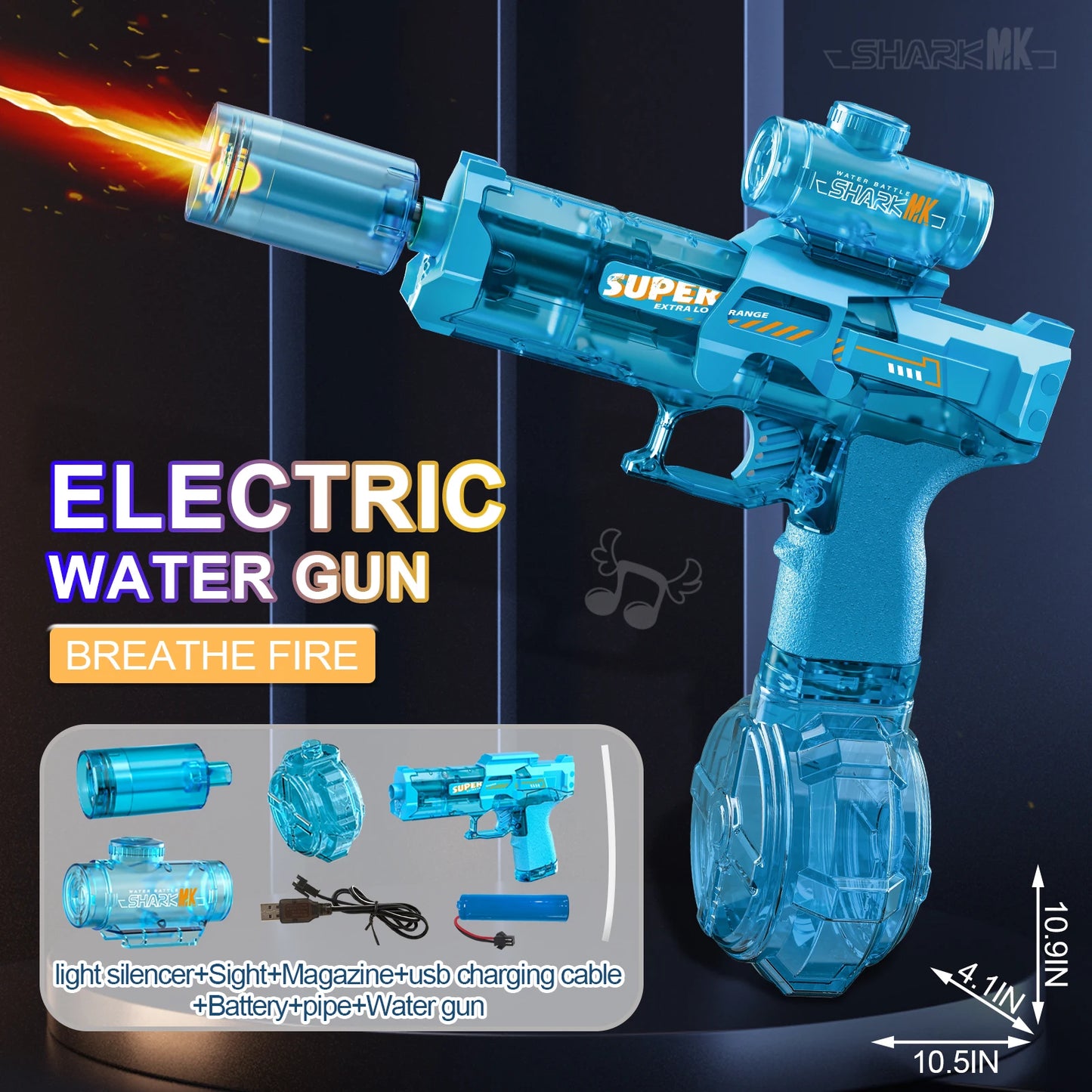High Pressure Electric Water Gun Toys Summer Outdoor Beach Pool Garden Fight Games Kids Automatic Bursts Watergun Gifts