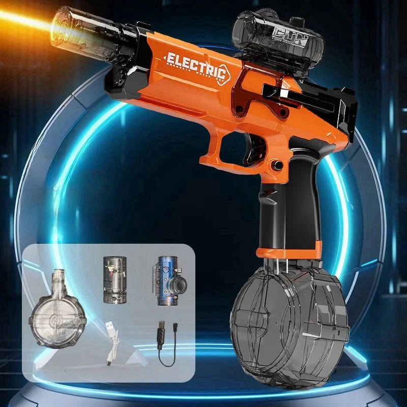 High Pressure Electric Water Gun Toys Summer Outdoor Beach Pool Garden Fight Games Kids Automatic Bursts Watergun Gifts