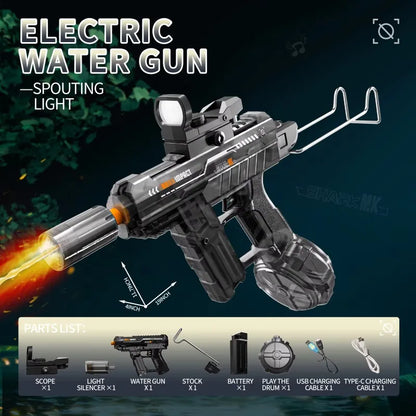 High Pressure Electric Water Gun Toys Summer Outdoor Beach Pool Garden Fight Games Kids Automatic Bursts Watergun Gifts