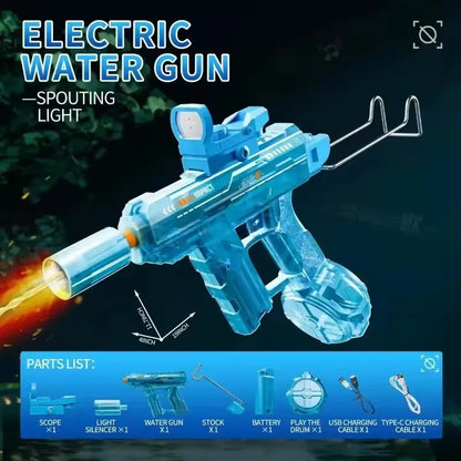 High Pressure Electric Water Gun Toys Summer Outdoor Beach Pool Garden Fight Games Kids Automatic Bursts Watergun Gifts