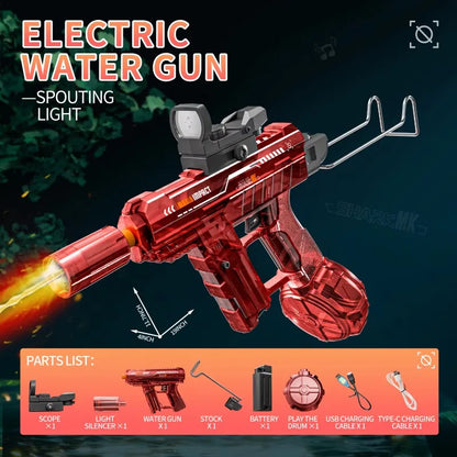 High Pressure Electric Water Gun Toys Summer Outdoor Beach Pool Garden Fight Games Kids Automatic Bursts Watergun Gifts