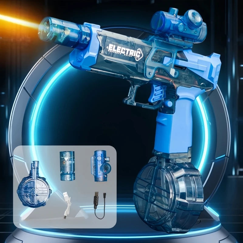 High Pressure Electric Water Gun Toys Summer Outdoor Beach Pool Garden Fight Games Kids Automatic Bursts Watergun Gifts
