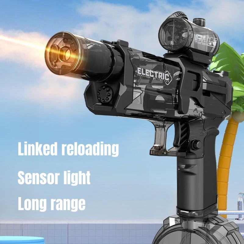 High Pressure Electric Water Gun Toys Summer Outdoor Beach Pool Garden Fight Games Kids Automatic Bursts Watergun Gifts