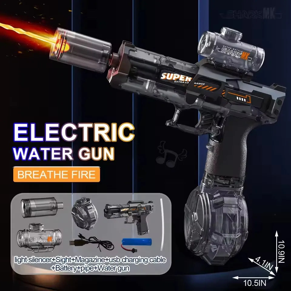 High Pressure Electric Water Gun Toys Summer Outdoor Beach Pool Garden Fight Games Kids Automatic Bursts Watergun Gifts