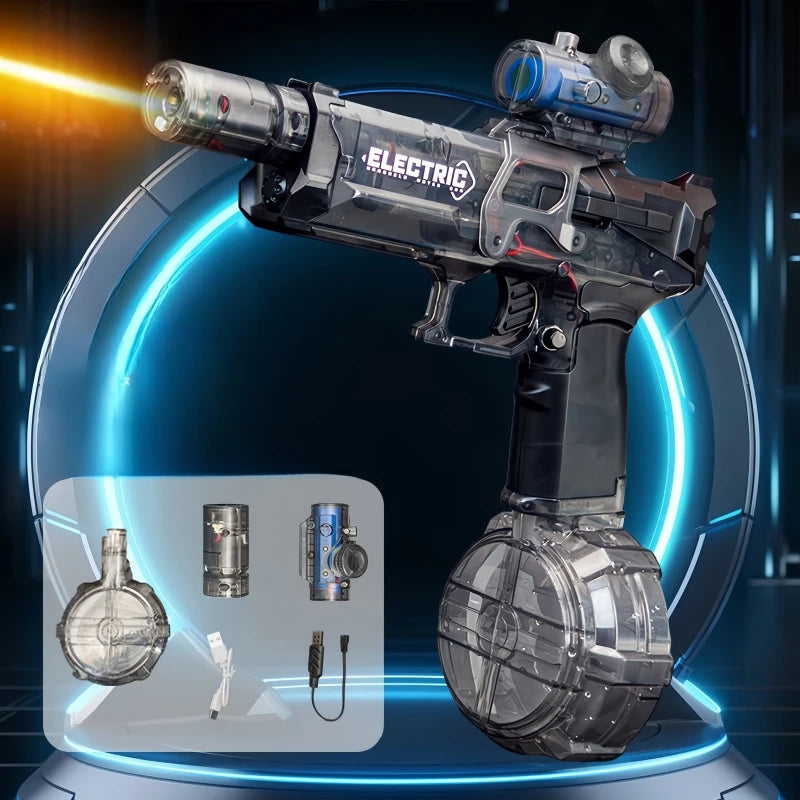 High Pressure Electric Water Gun Toys Summer Outdoor Beach Pool Garden Fight Games Kids Automatic Bursts Watergun Gifts
