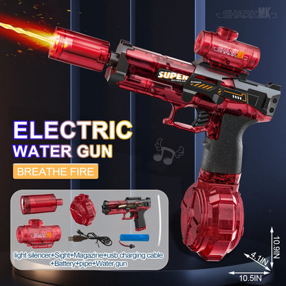 High Pressure Electric Water Gun Toys Summer Outdoor Beach Pool Garden Fight Games Kids Automatic Bursts Watergun Gifts
